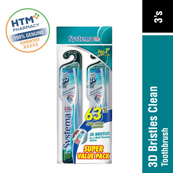 SYSTEMA TOOTHBRUSH 3D CLEAN 2'S