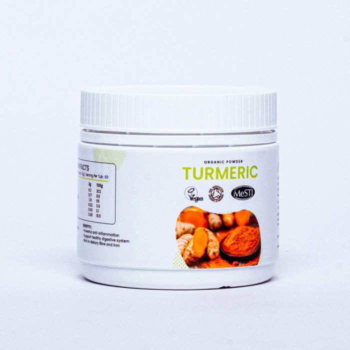 NUTRILICIOUS Organic Turmeric Powder 100g 姜粉 100% Authentic | Tumeric Curcumin | Superfood Powder | Antioxidant