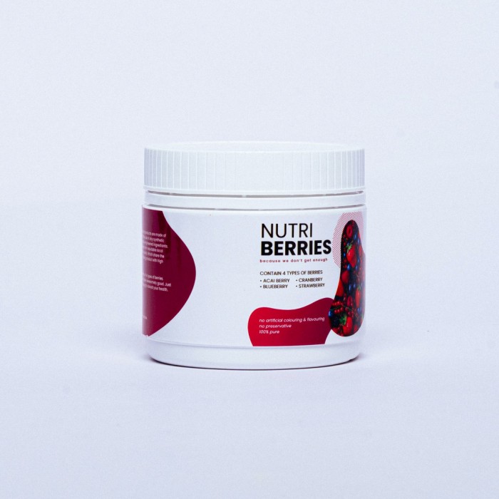 NUTRILICIOUS Organic Nutri Berries 100g - Acai Berry Powder | Acai Powder | Natural Anti-Aging Superfood Powder