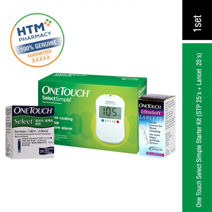 One Touch Select Test Strips 25's x 2 + 25's Ultra Soft Lanset