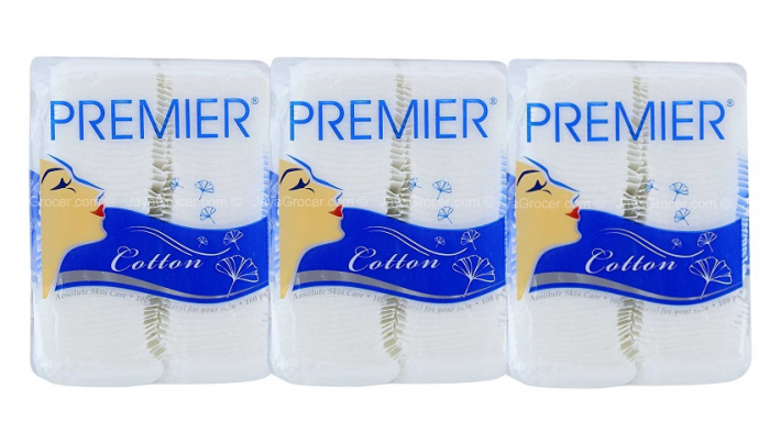 Premier Facial Cotton 100's 3 In 1