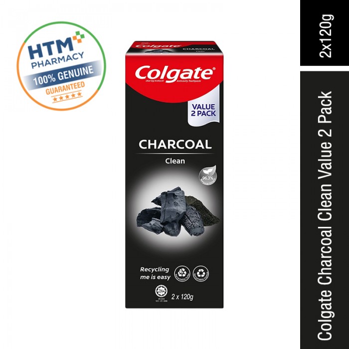 COLGATE NATURALS 120G x 2 - CHARCOAL