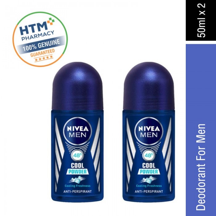 Nivea Deodorant For Men 2 x 50ML - Cool Powder (85964)