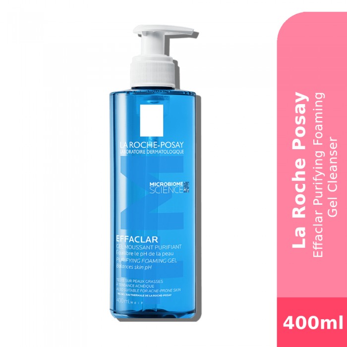 LA ROCHE POSAY Effaclar Purifying Foaming Gel Cleanser 400ml - Facial Cleanser For Oily Acne Prone & Sensitive Skin