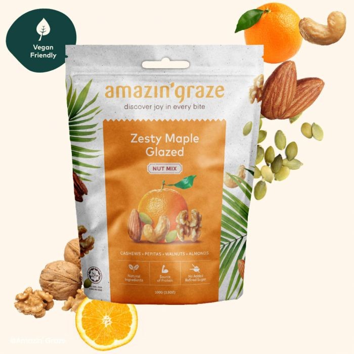 Amazin' Graze Nut Mix 100G - Zesty Maple Galzed