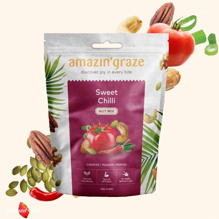 Amazin' Graze Nut Mix 100G - Sweet Chilli