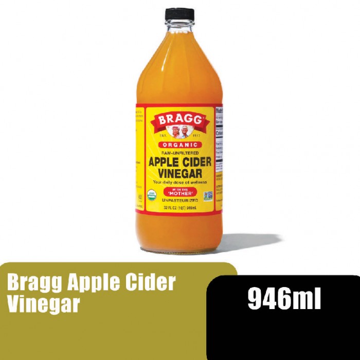 BRAGG Organic Apple Cider Vinegar 946ml - Cuka Epal Organik Halal For Weight Loss 有机 蘋果醋