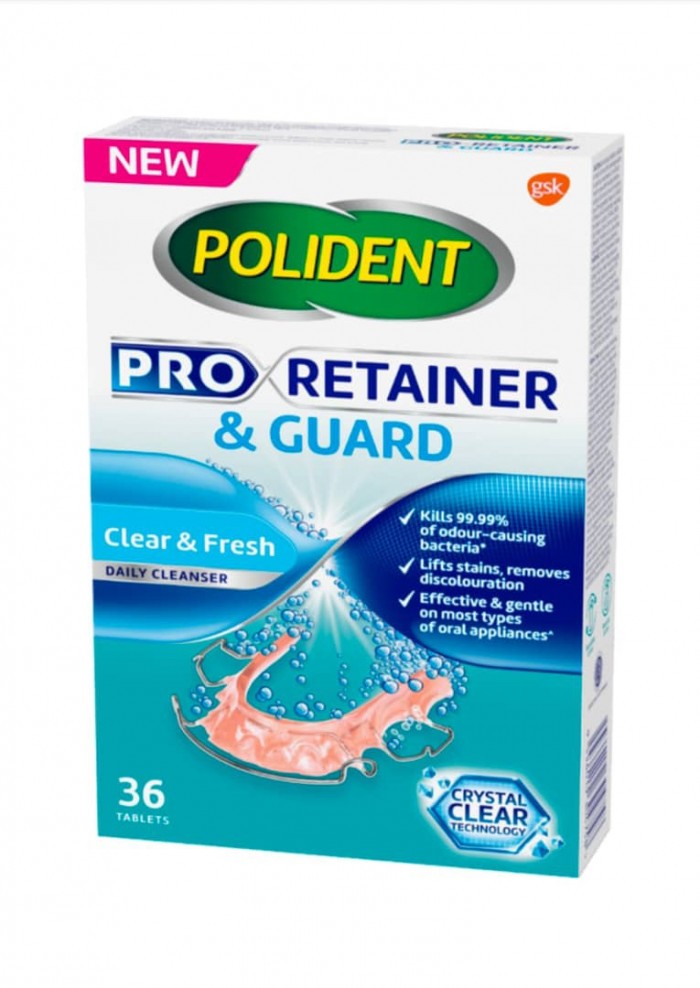 Polident Pro Retainer & Guard Cleanser 36's