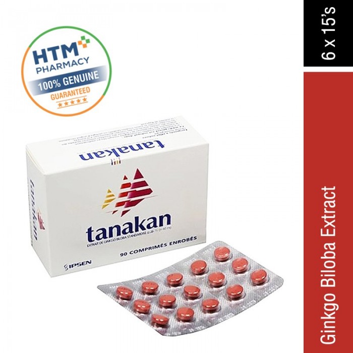 TANAKAN Tablet 6 X 15's with Gingko Biloba for Blood Circulation Supplement, 血液循环