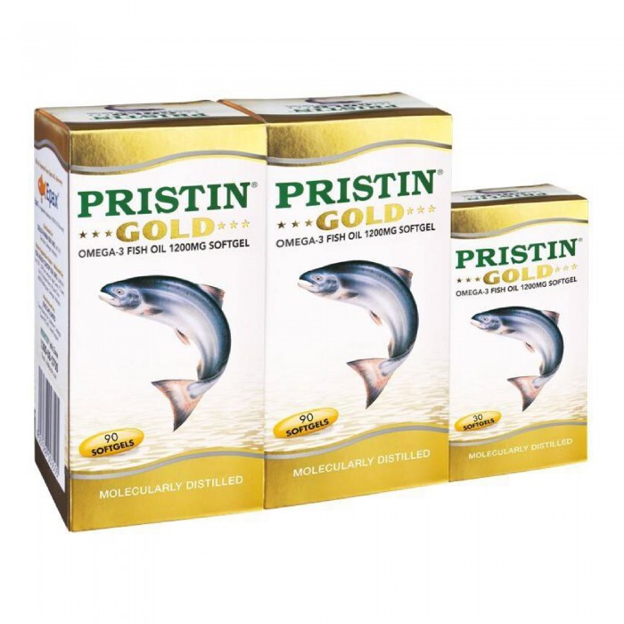 THC Pristin Gold Omega 3 Fish Oil 1200mg 90's X 2 + 30's for Heart Supplement  with Fish Oil, Omega 3, 鱼油