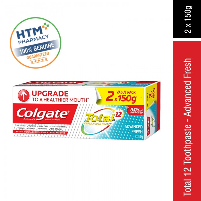 COLGATE TOTAL 12 TOOTHPASTE 150G x 2 - ADVANCE FRESH