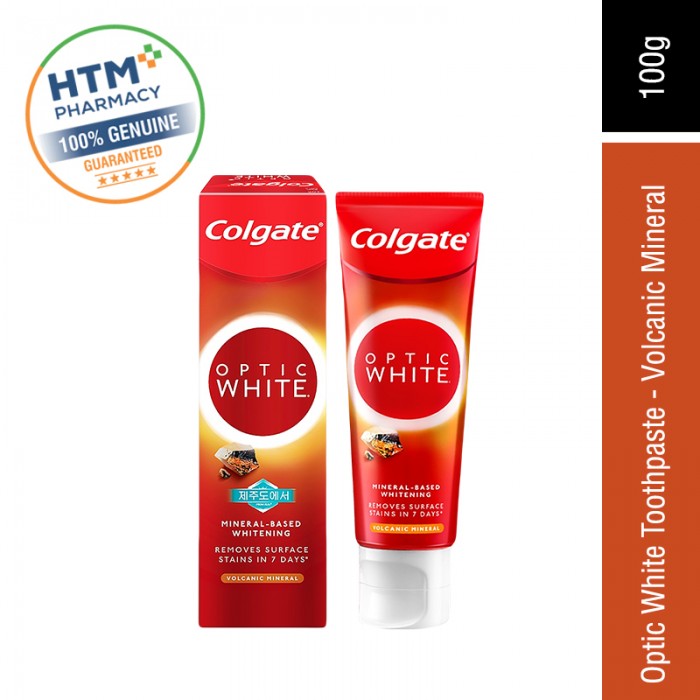 COLGATE OPTIC WHITE TOOTHPASTE 100G - VOLCANIC MINERAL