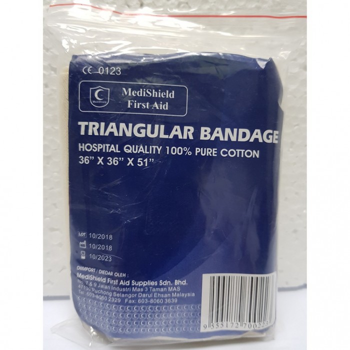 MEDISHIED FIRST AID TRIANGULAR BANDAGE 36'x36'x51'