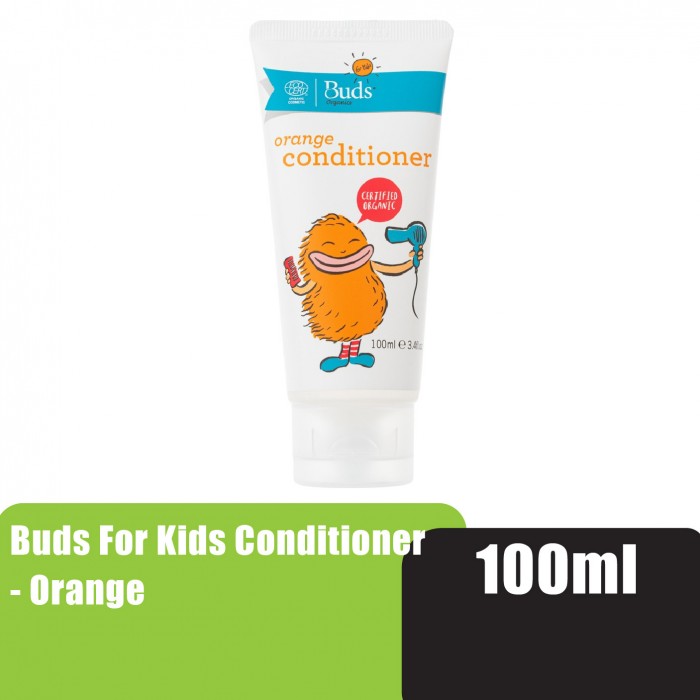 Buds Lavender Kids Conditioner 100ml - Orange with jojoba oil & Shea butter (help remove tangle)