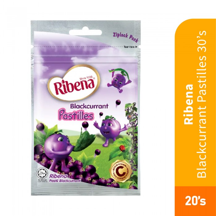 RIBENA BLACKCURRANT PASTILLES 30G 20'S