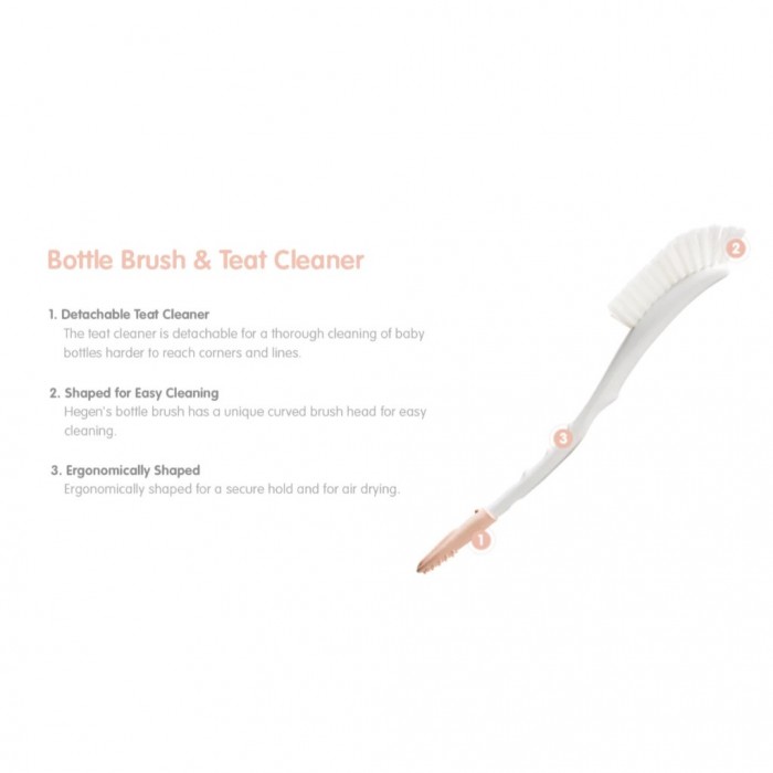 HEGEN Bottle Brush & Teat Cleaner- Brush Cleaner, Brush, Nylon