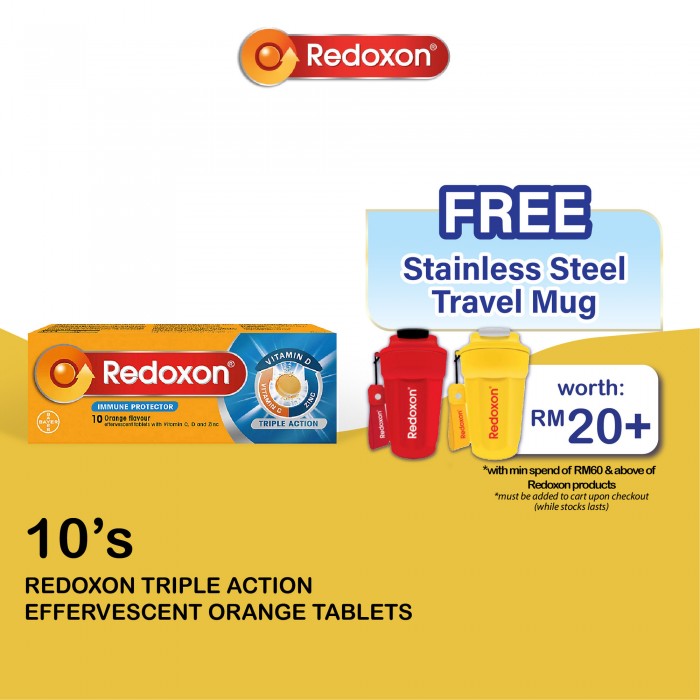 Redoxon Triple Action Effervescent Orange Tablet 10's