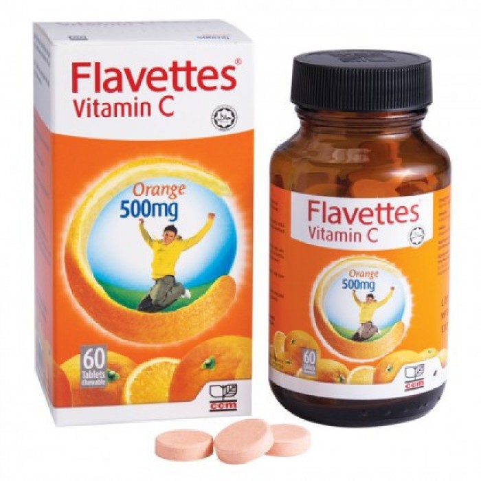 FLAVETTES VITAMIN C 500MG 60'S - ORANGE