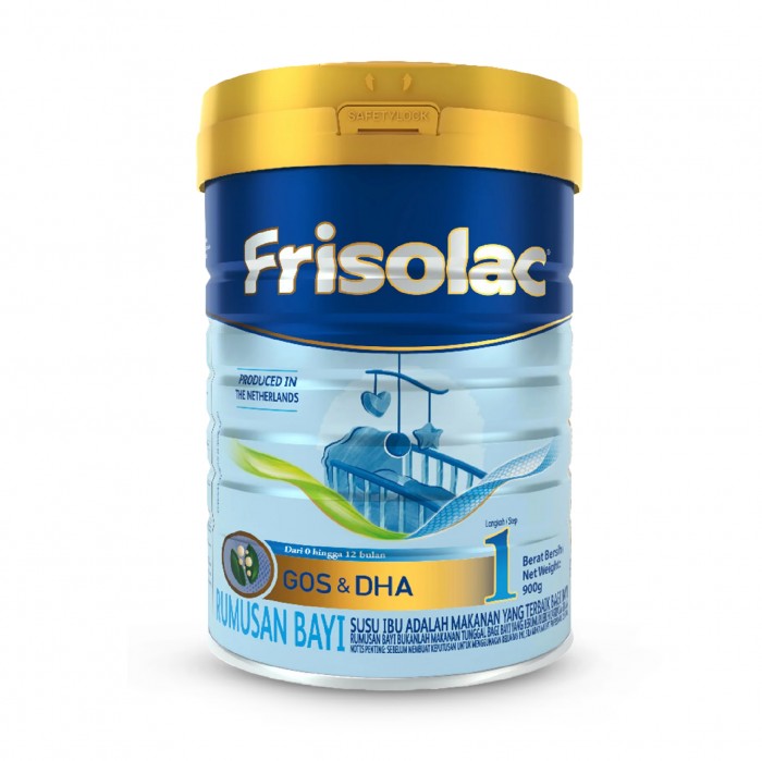 FRISOLAC Gos & Dha Step 1 (0-12 Bulan) Milk Powder 900g - Susu Tepung Infant / Baby Milk Formula 奶粉