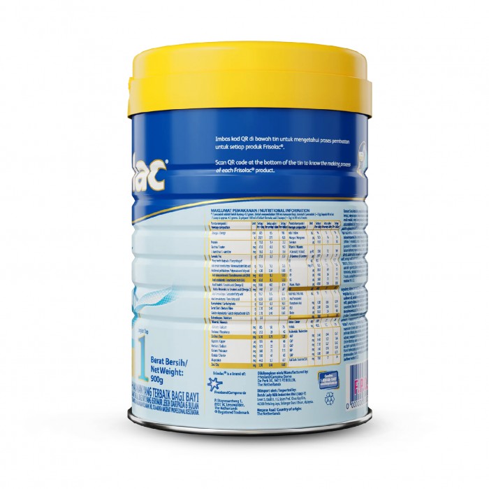 FRISOLAC Gos & Dha Step 1 (0-12 Bulan) Milk Powder 900g - Susu Tepung Infant / Baby Milk Formula 奶粉