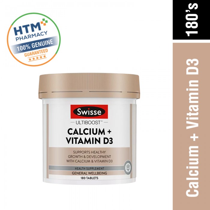 Swisse UltiBoost Calcium + Vitamin D 180's