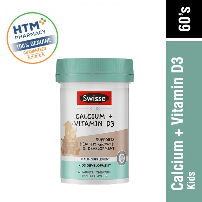 Swisse Kids Calcium + Vitamin D3 60's