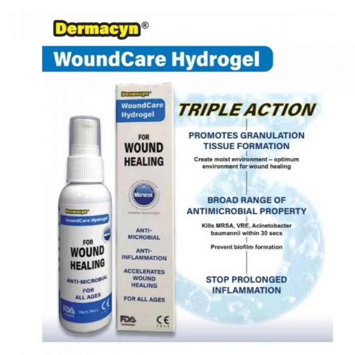 DERMACYN WoundCare Hydrogel 50g- Medical Supplies, Hydrogel,Gel