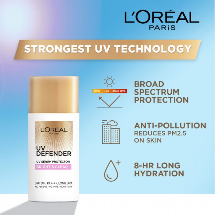 Loreal UV Defender 50ml - Bright & Clear