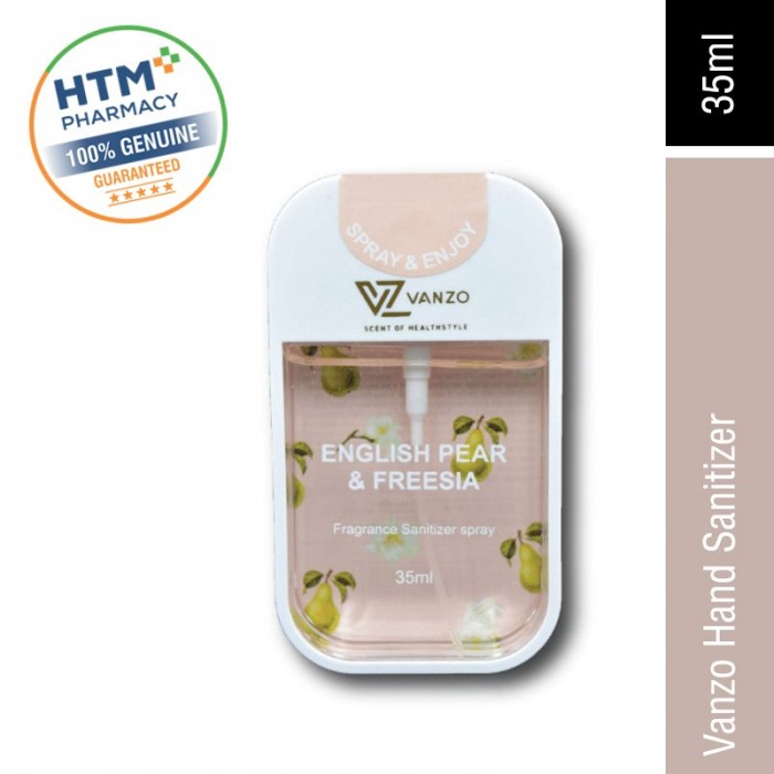 Vanzo Fragrance Hand Sanitizer Spray 35ml - English Pear & Freesia