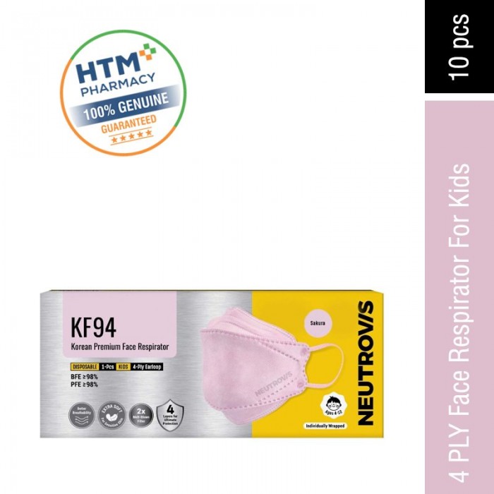 [READY STOCK] Neutrovis KF94 Korea Premium Respirator 10's (Kids) - Sakura