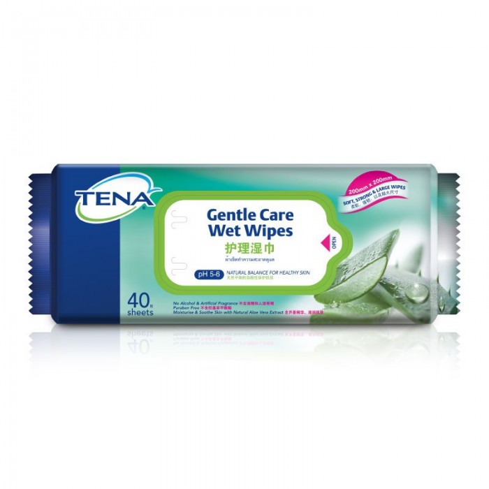 Tena Gentle Care Wet Wipes 40'S