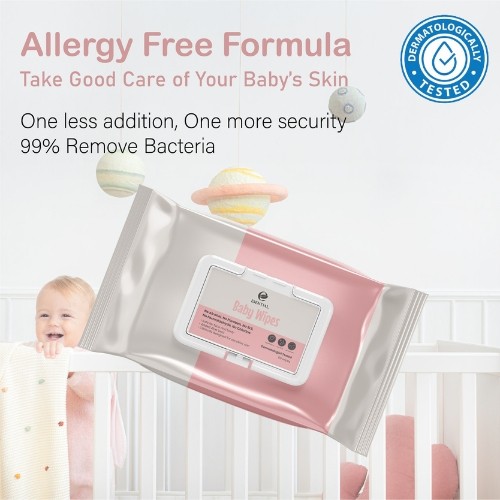 ESENTIAL Non Alcohol Baby Wipes 80's with natural Aloe Vera tisu basah for sensitive skin 宝宝濕紙巾