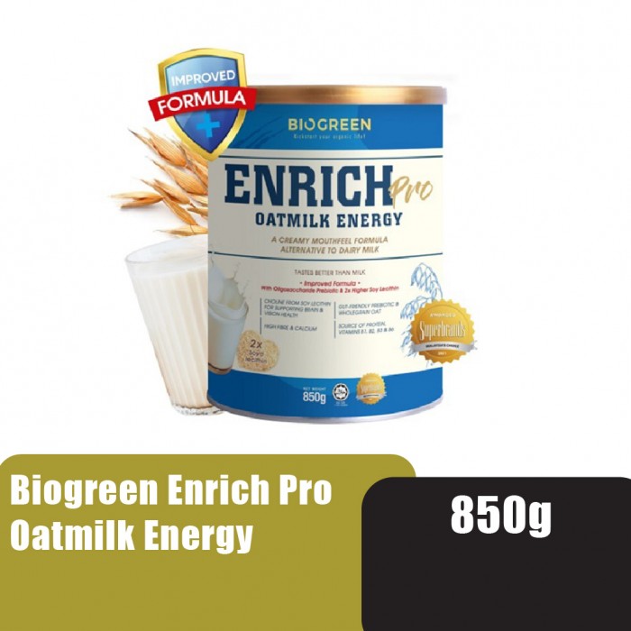 BIOGREEN Enrich Pro Oatmilk Energy 850g