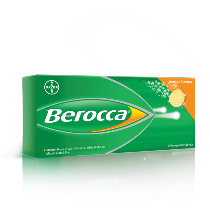 Berocca Effervescent Tablets 30's (Orange)