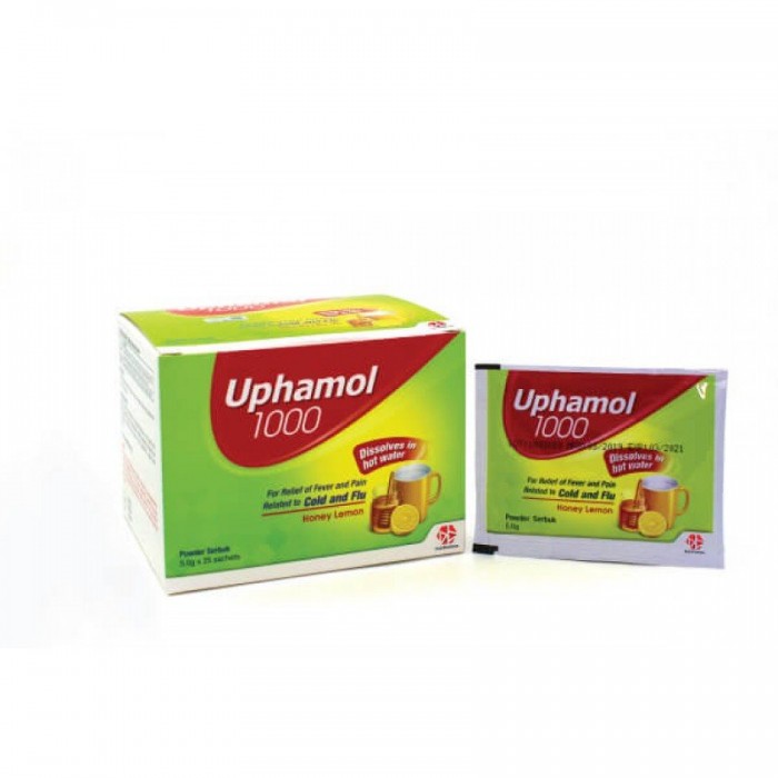 Uphamol 1000mg 25's - Cold & Flu Honey