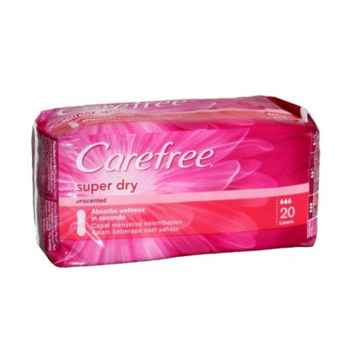 CAREFREE SUPER DRY PL UNSCENTED 20'S