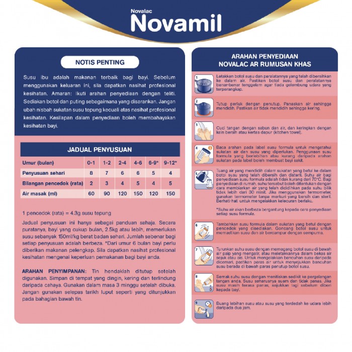 NOVALAC AR 800G 0-12BULAN