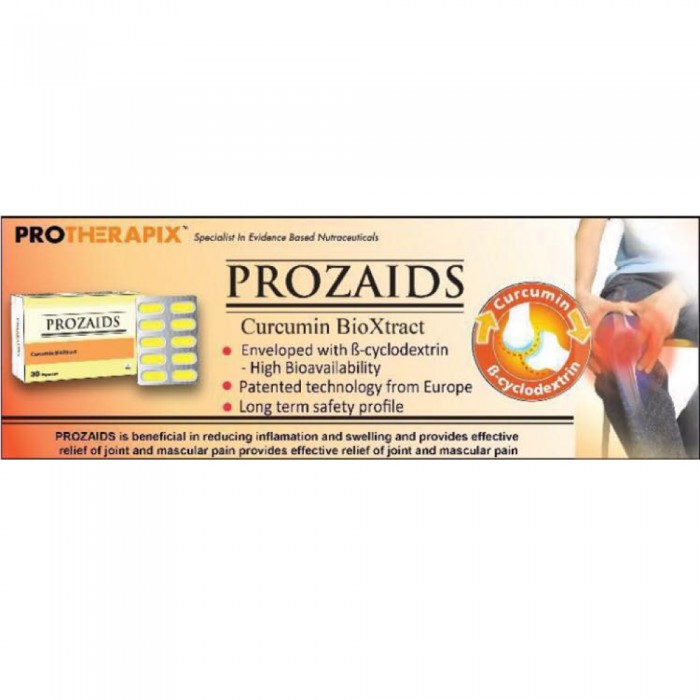 PROZAIDS Curcumn Bioxtract Caps 60's- Vegetable, Capsule, Curcumin