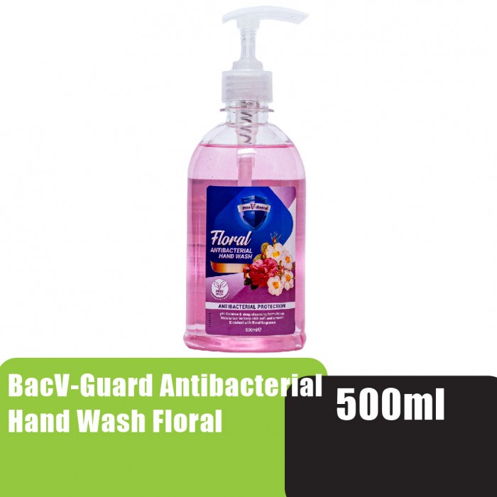 Bacv-guard Antibacterial Hand Wash 500ml - Floral Moisturizer hand wash liquid sabun cuci tangan 洗手液