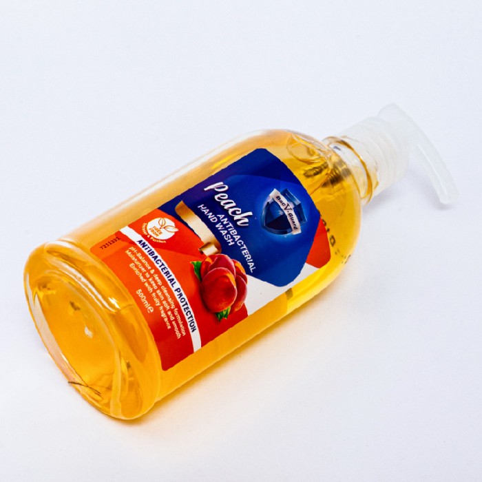 Bacv-guard Antibacterial Hand Wash 500ml - Peach Moisturizer hand wash liquid sabun cuci tangan 洗手液