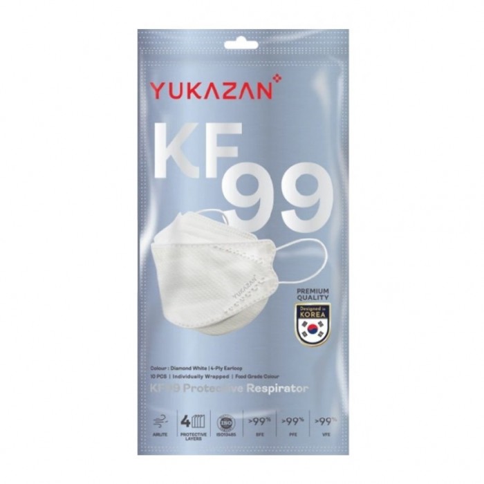 [HTM Online Exclusive] Yukazan KF99 Protective Face Mask 10's - Diamond White