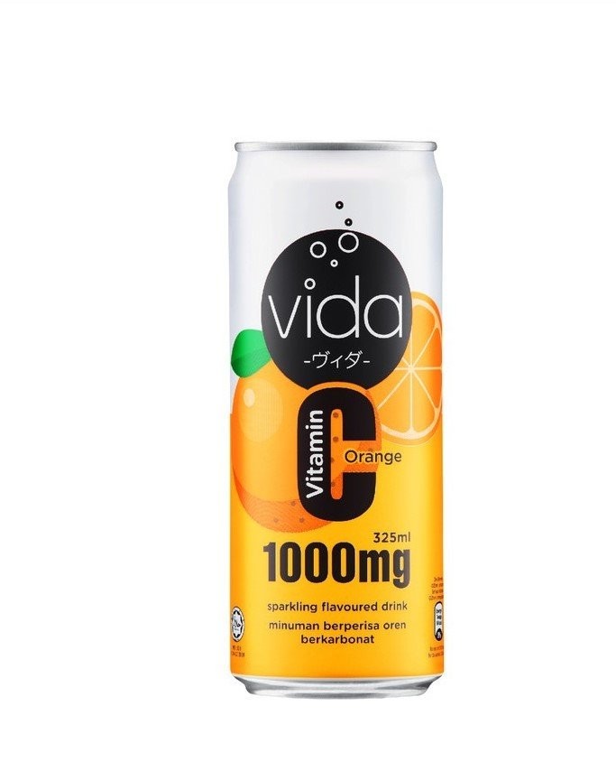 [HTM Online Exclusive] Vida Vitamin C 1000mg Sparkling Juice 325ml - Orange