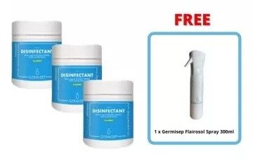 Hovid Germisep 0.5gm 100's x 3 Foc Flairosol Spray (Promo Pack)