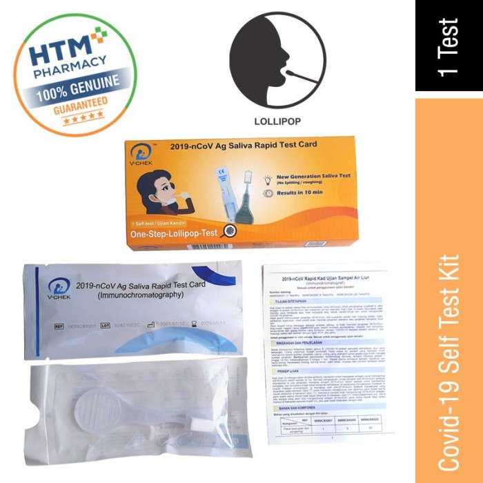 V-Chek Covid-19 Saliva Lolly Antigen Rapid Test Kit [MDA approved]