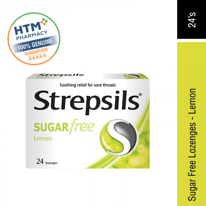 Strepsils Sugar Free 24 Lozenges - Lemon