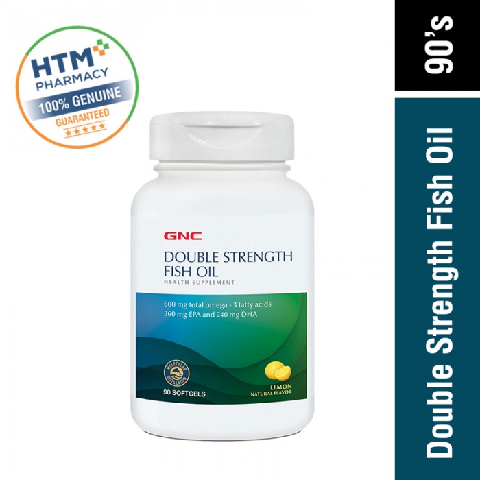 Gnc Double Strength Fish Oil Lemon 90's Health & Wellness Pharmacy