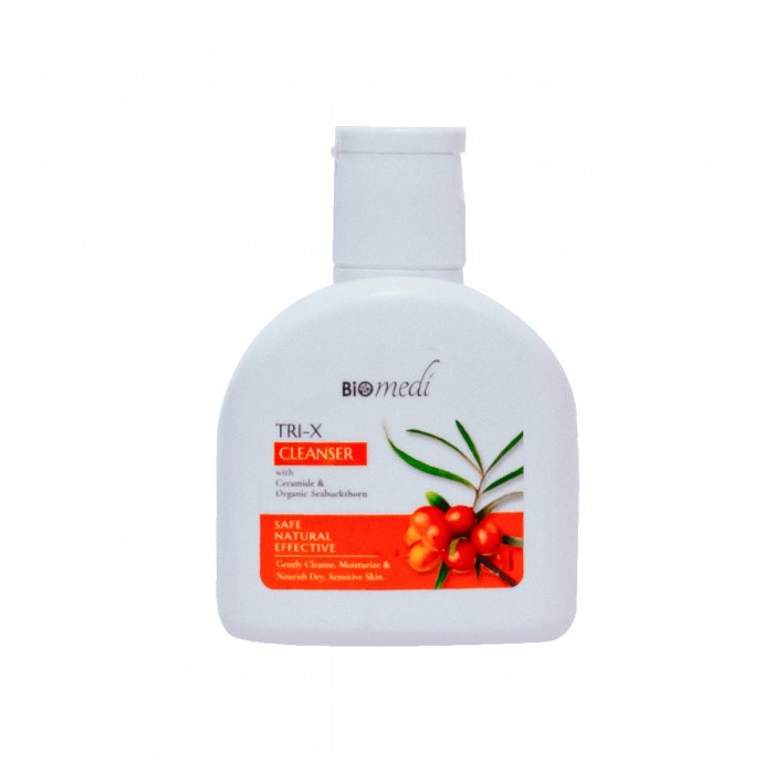 BIOMEDI Organic Seabuckthorn Tri-X Whitening Cleanser 125ml With Ceramide & Vitamin C (Suitable For Dry&Sensitive Skin)