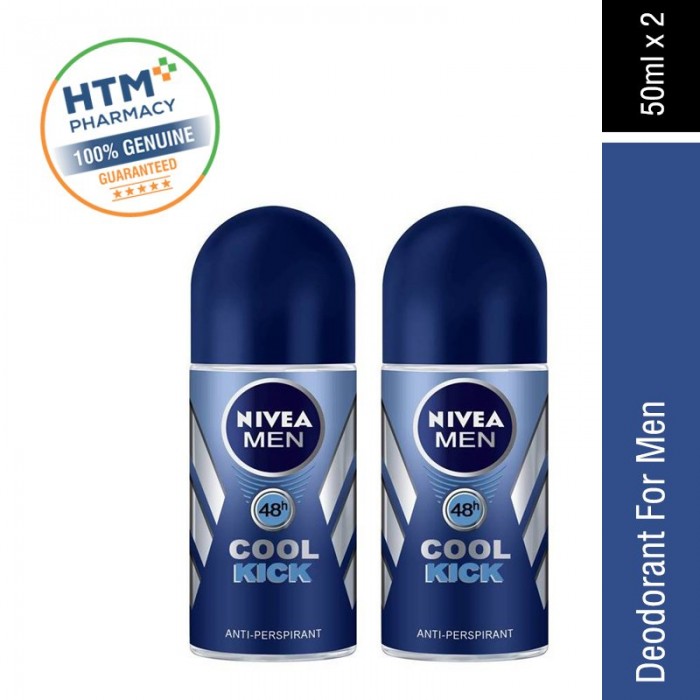 Nivea Deodorant For Men 50ml x 2 - Cool Kick (82886)