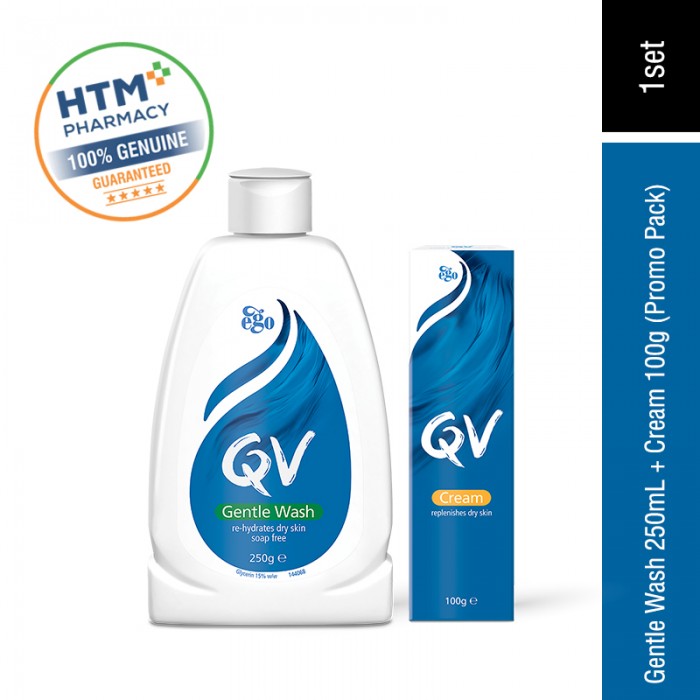 Ego QV Gentle Wash 250ml + Ego Qv Cream 100g (Promo Pack)