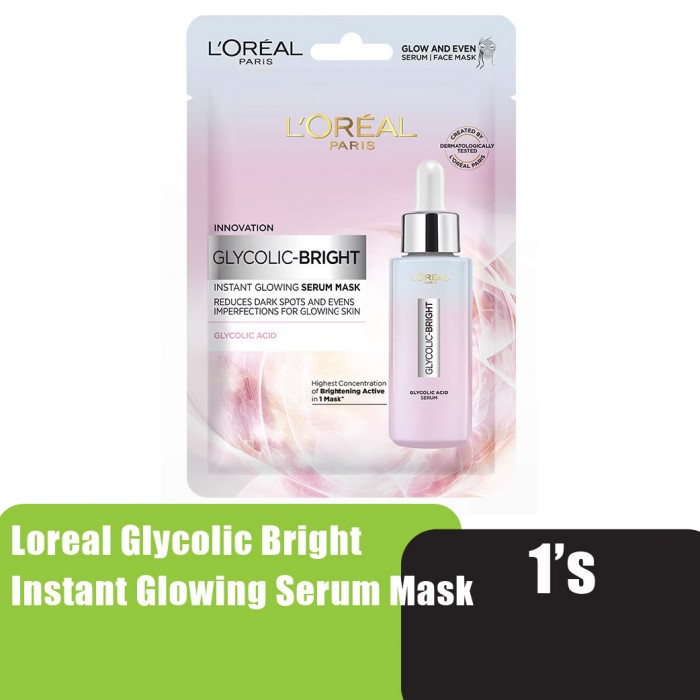 Loreal Glycolic Bright Instant Glowing Serum Mask